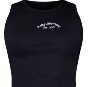 Pretty little thing black tank top